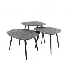 ZI Metallic Coffee Table Kidney Black